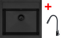 Sinks SOLO 560 BL Pureblack + ELASTA S černá matná 